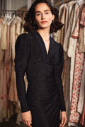 Glitter Jersey Gown - Black