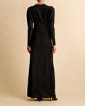 Glitter Jersey Gown - Black