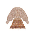 Cotton Slub Mini Dress - Paisley