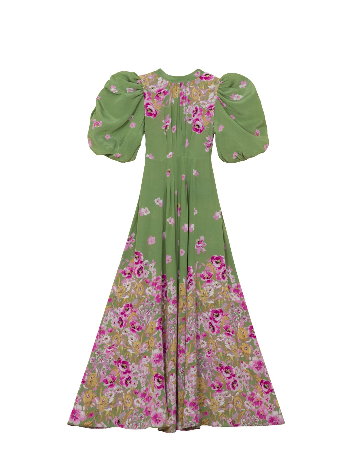 Crepe Tieback Gown - Green Field
