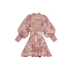 Cotton Slub Mini Dress - Botanical