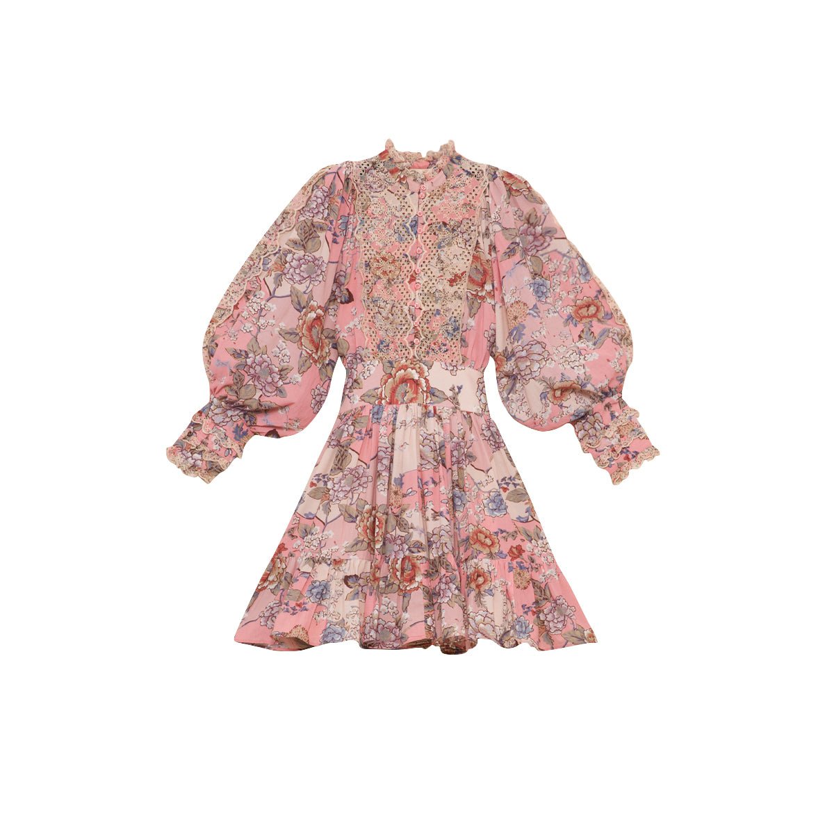 Cotton Slub Mini Dress - Botanical