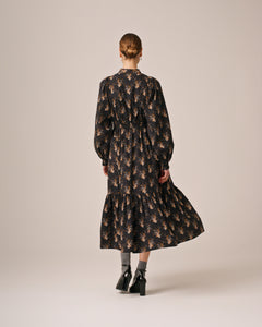 Poplin Smocking Dress - Midnight Paisley