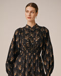 Poplin Smocking Dress - Midnight Paisley
