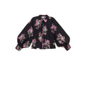 Poplin Peplum Blouse - Apple Blossom