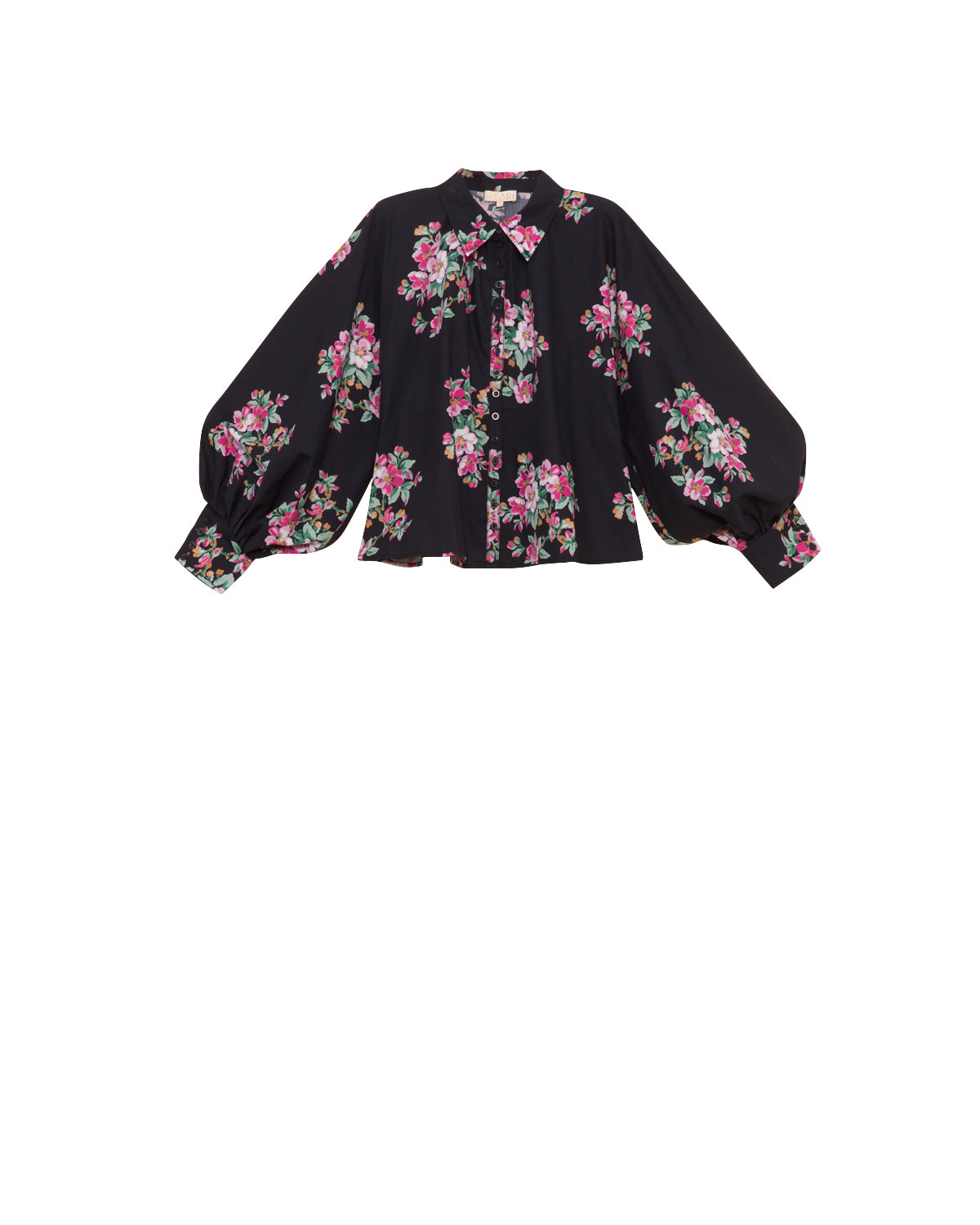Poplin Peplum Blouse - Apple Blossom