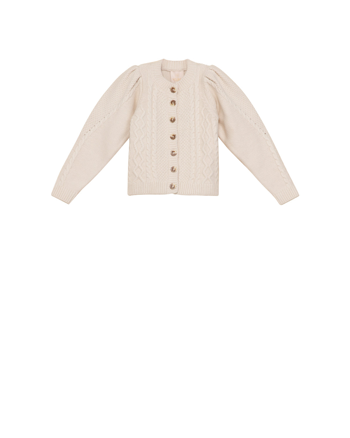Wool Puffed Cardigan - Off White
