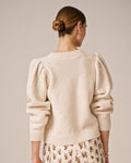 Wool Puffed Cardigan - Off White