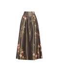 Taffeta Maxi Skirt - Antique Roses