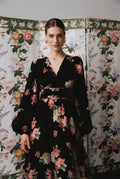 Cupro Rouching Gown - Flower Market