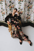 Cupro Rouching Gown - Flower Market