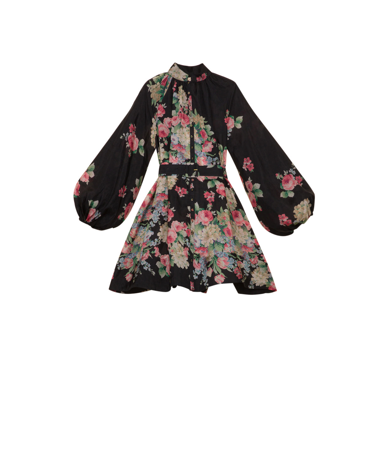 Cupro Button-Down Dress - Flower Market