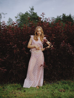 Lace Maxi Skirt - Antique Brass