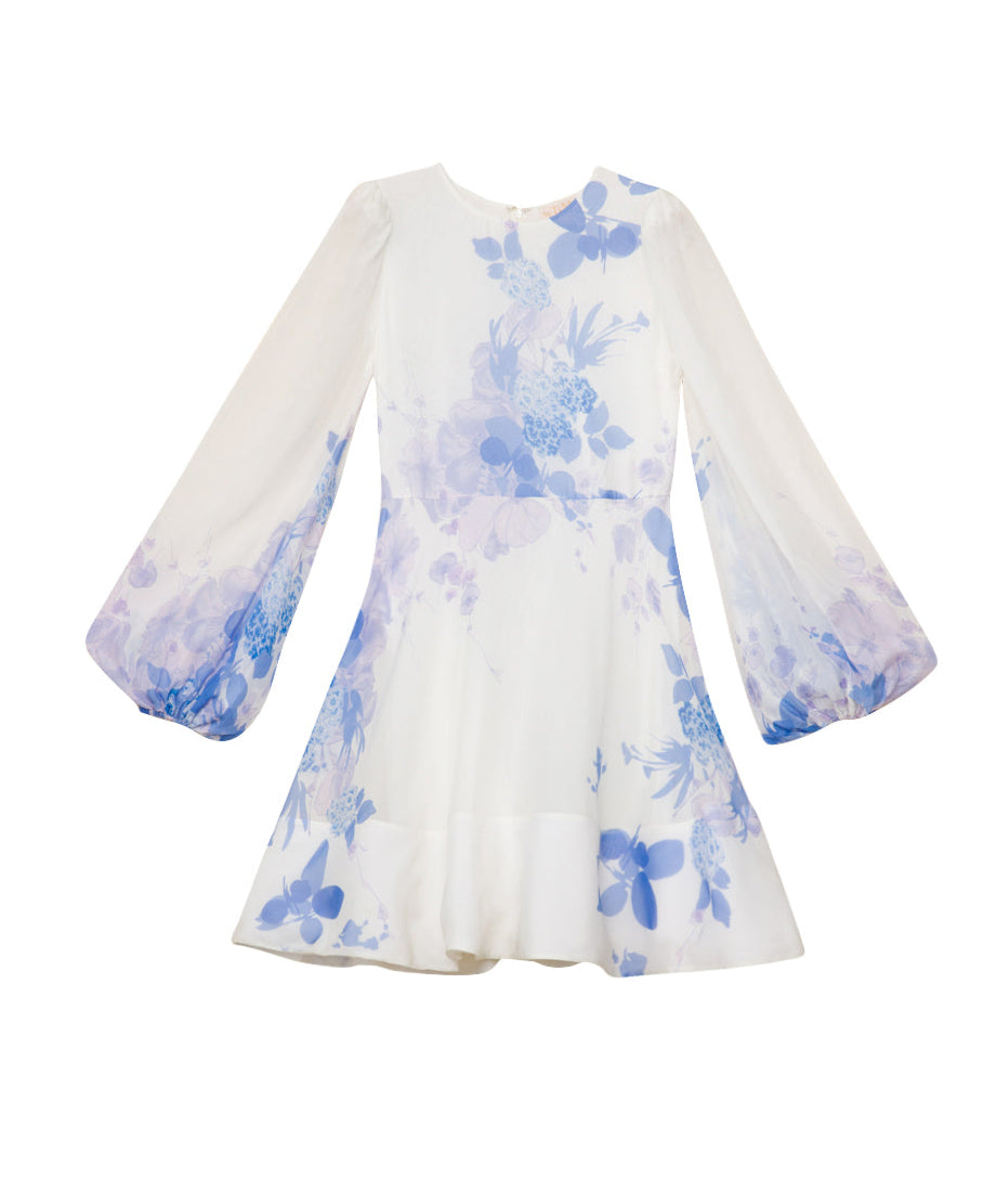 Organza Mini Dress - Skylight