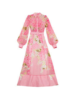 Organza Belt Dress - Cherry Blossom
