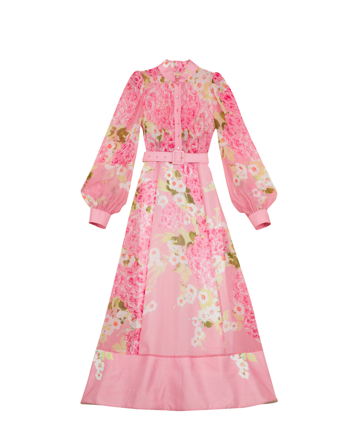 Organza Belt Dress - Cherry Blossom