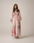 Viscose V-Neck Klänning - Cherry Blossom