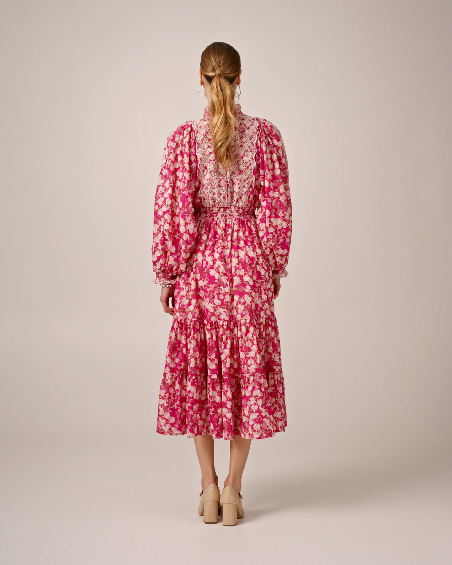 Cotton Slub Midi Dress - Poppy Meadow