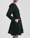 Boucle Belt Dress - Svart