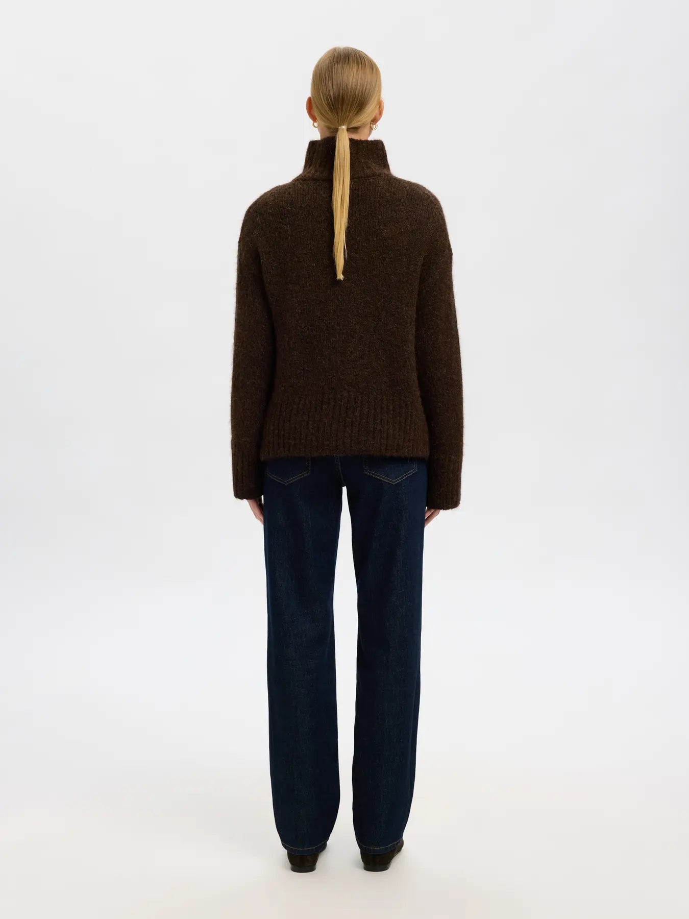 Gabriella Ls Knit High Neck - Delicioso Melange