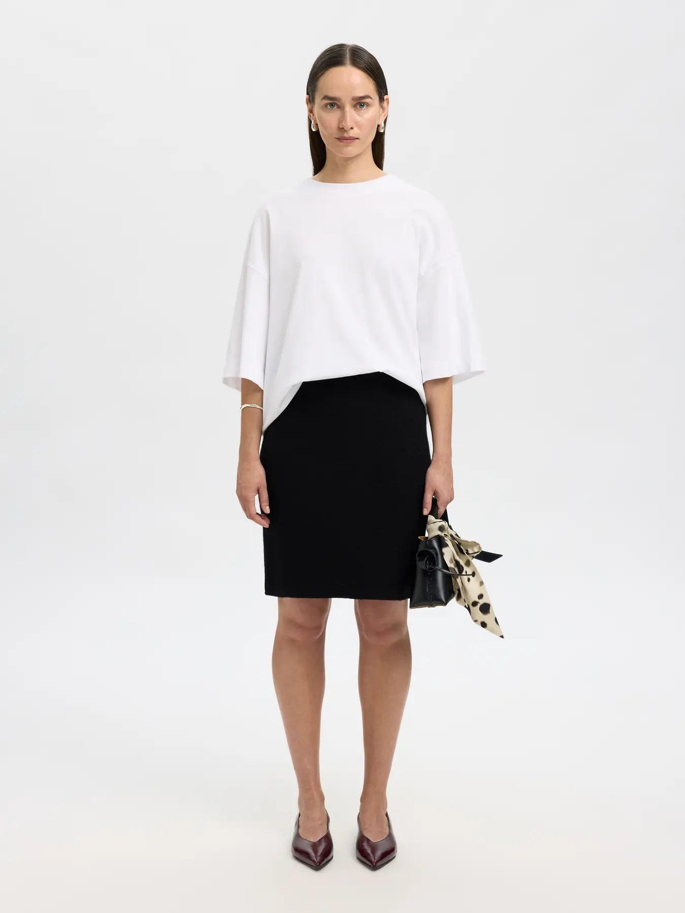 Darla Hw Knit Skirt - Svart