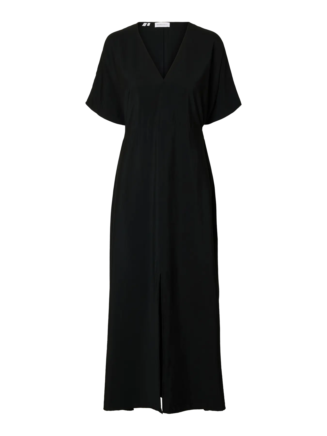 Lina Ss Ankle Wrap Dress B - Black