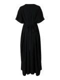 Lina Ss Ankle Wrap Dress B - Black