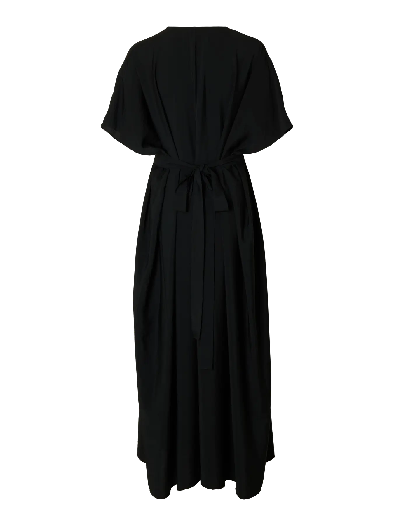 Lina Ss Ankle Wrap Dress B - Black