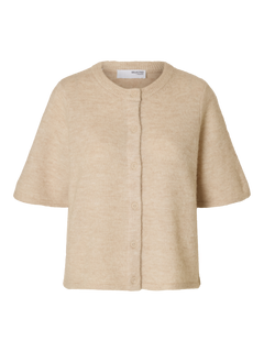 Lulu 2/4 Knit Cardigan - Birch Melange