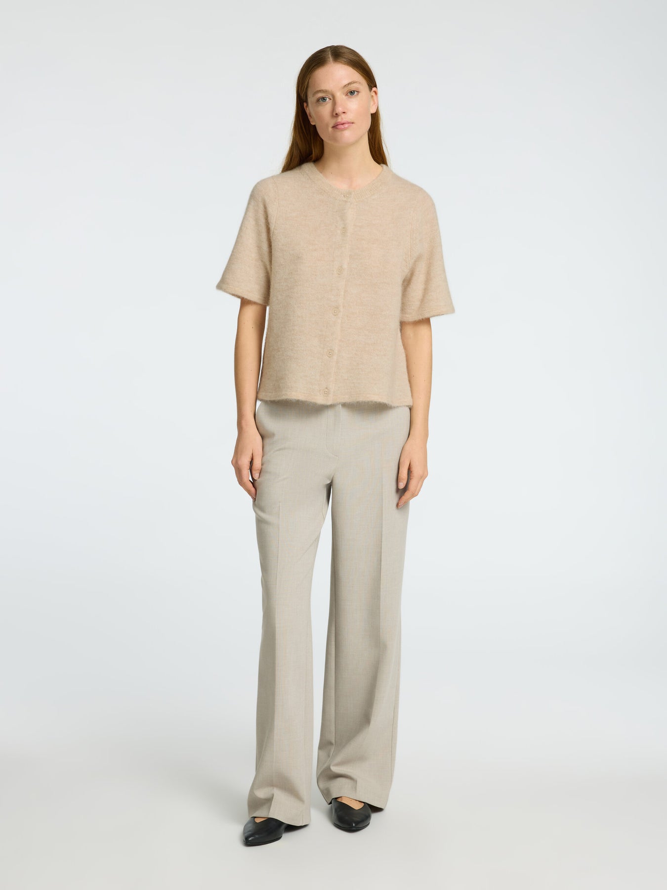 Selected Femme Lulu 2/4 Kofta - Birch Melange