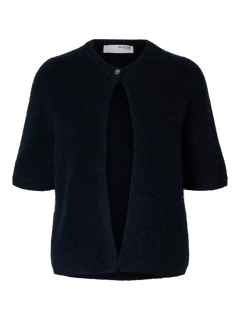 Sia Ras 2/4 Rib Knit Cardigan Noos - Dark Sapphire Melange