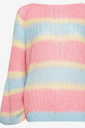 Pacific Knit Sweater - Light Blue/Rose Mix