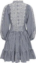 Seersucker Mini Dress - Navy Checks