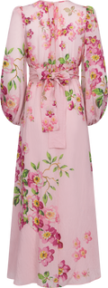 Viscose V-Neck Klänning - Cherry Blossom