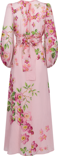 Viscose V-Neck Dress - Cherry Blossom