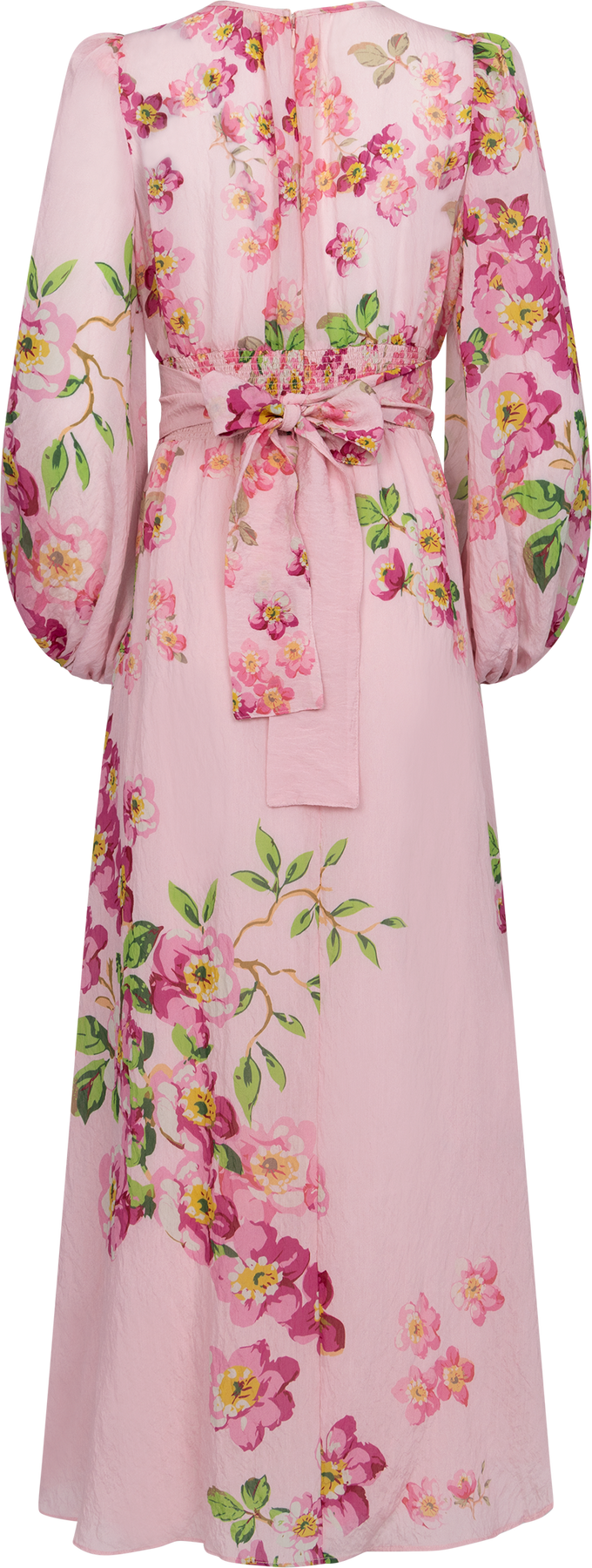 Viscose V-Neck Klänning - Cherry Blossom