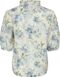Grete S/S Blus - Vit/Blå