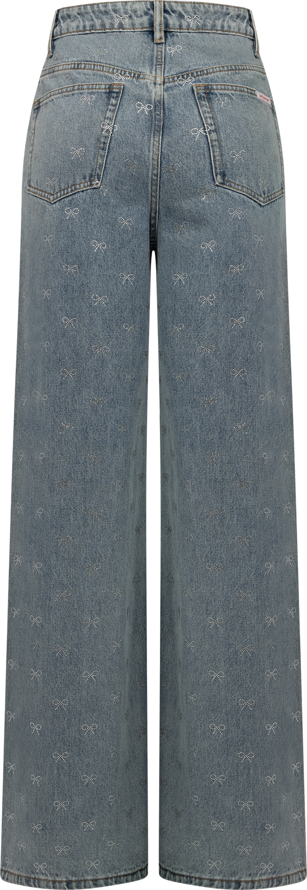 Diamante Bow Jeans - Ljusblå