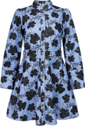 Cord Mini Dress - Blue Peony