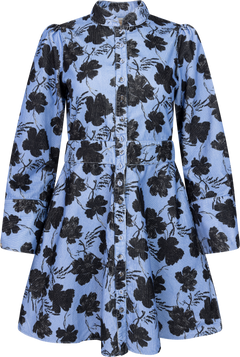 Cord Mini Dress - Blue Peony