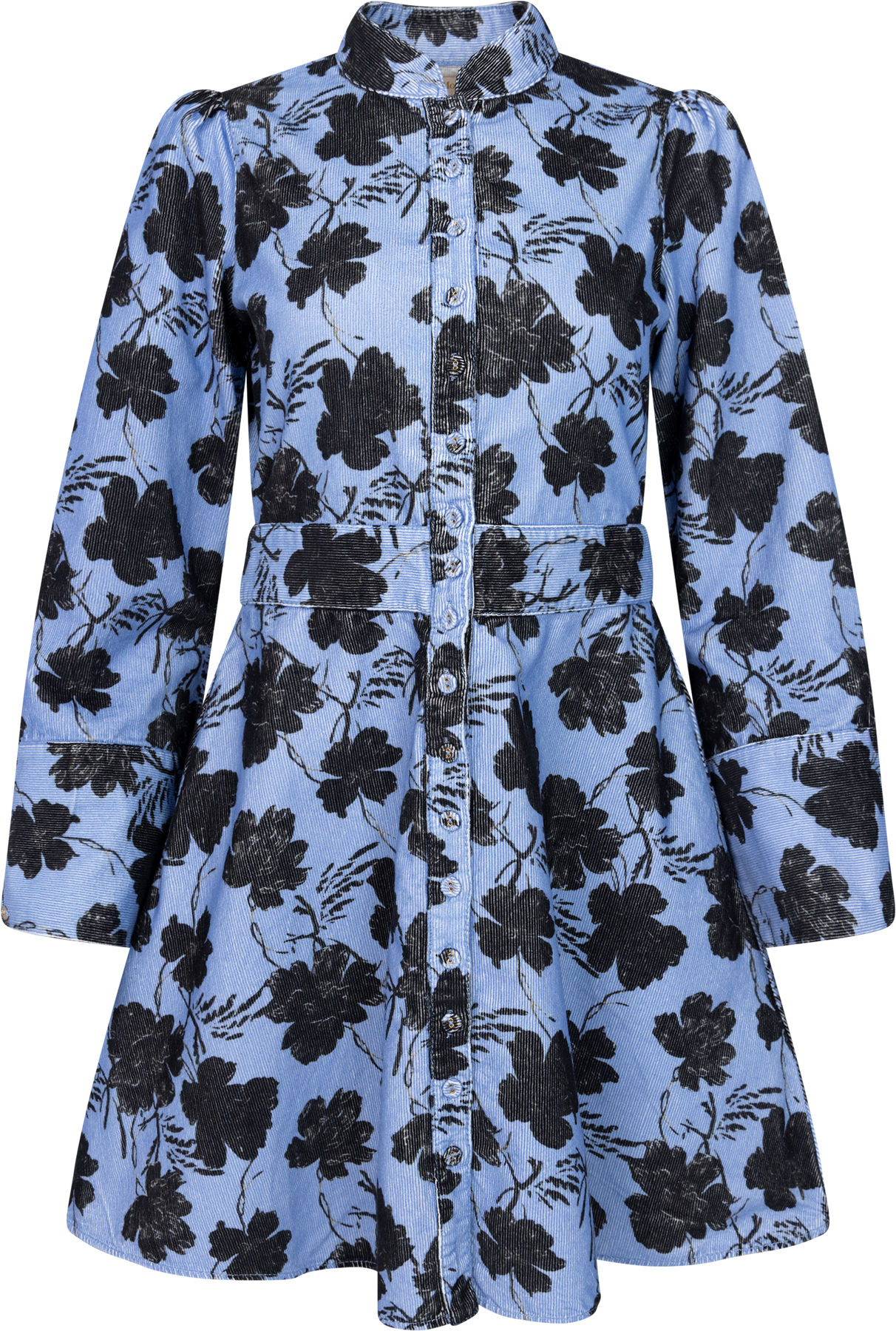 Cord Mini Dress - Blue Peony