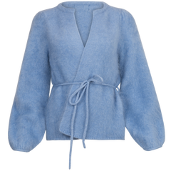 Fredrikke Chunky Cardigan - Dusty Blue