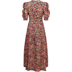 Dominica Long Linen Dress - Black