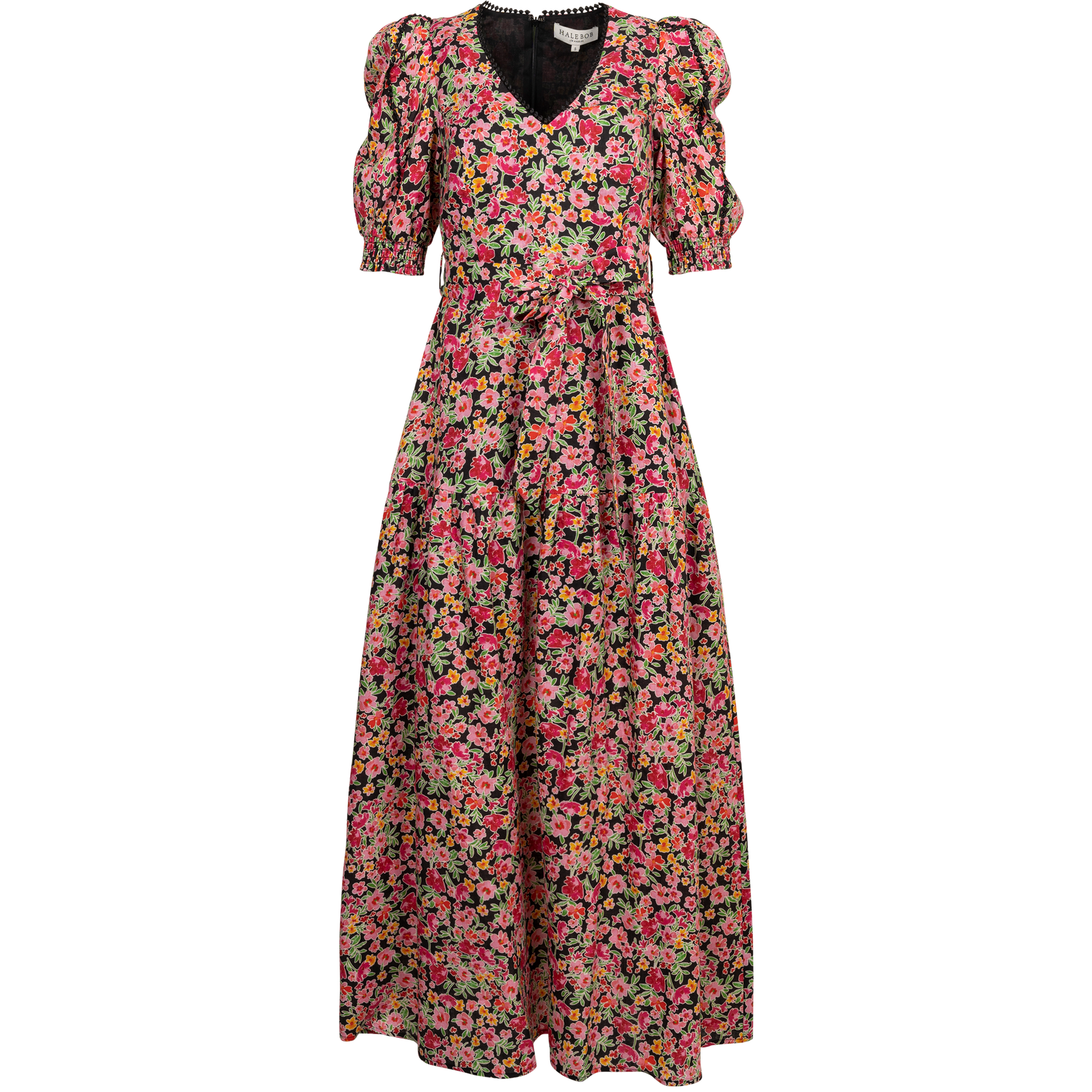 Dominica Long Linen Dress - Black