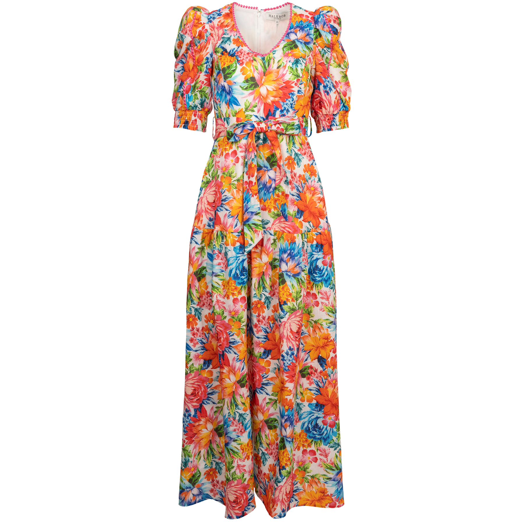 Dominica Long Linen Dress - Ivory