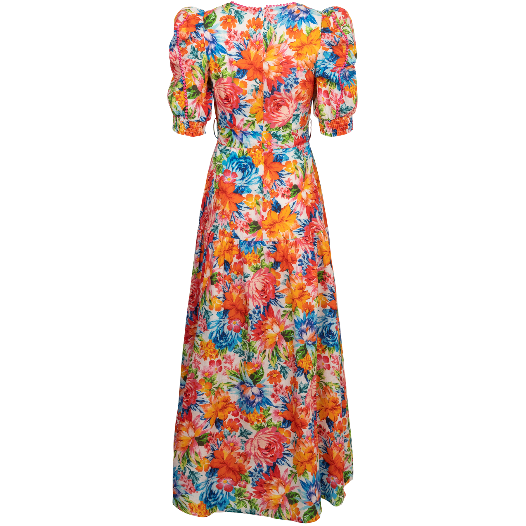 Dominica Long Linen Dress - Ivory