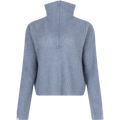 Florie Zip Knit - Greyish Blue