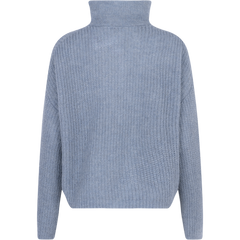 Florie Zip Knit - Greyish Blue