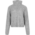 Florie Zip Knit - Lt Grey Melange