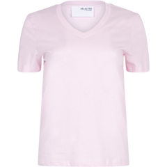 Essential Ss V-Neck Tee - Cradle Pink